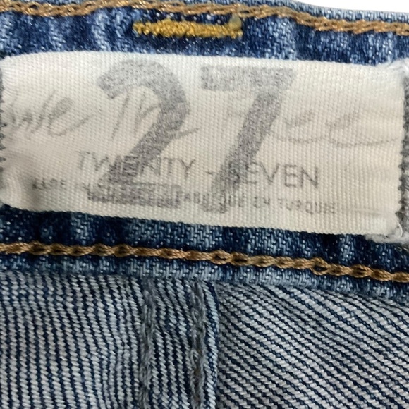 We The Free Free People Mid Rise Distressed Straight Leg Jeans Size 27 - Picture 8 of 13